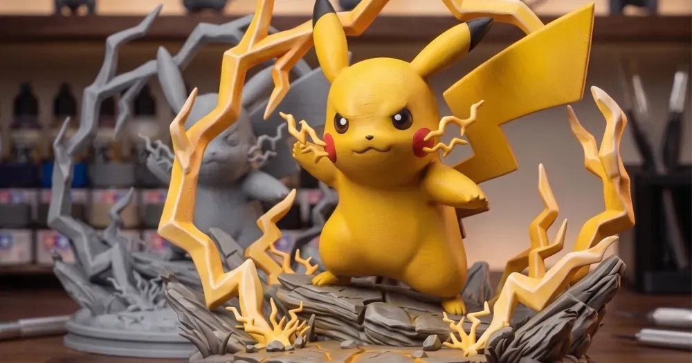 Pikachu Thunder Hero Diorama – Pokémon Display by PrintCraftWorks ...