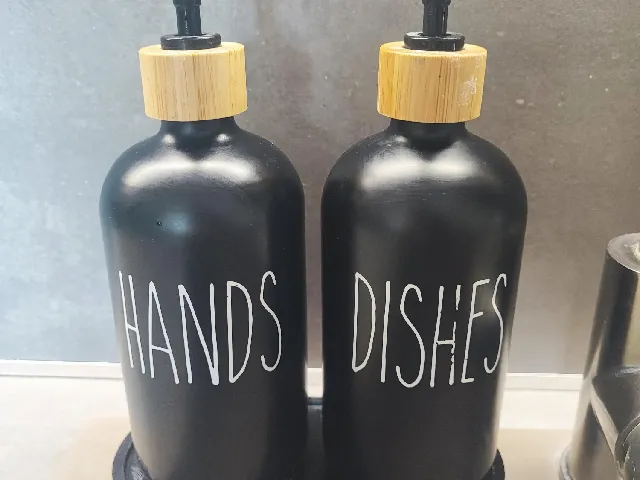 Dual Soap Dispenser Tray / Stand for Kitchen or Bathroom