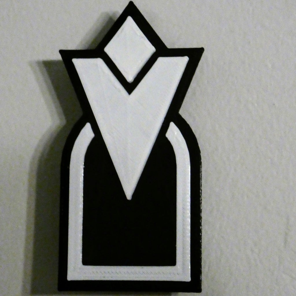 Skyrim-style Door Quest Plaque (manual 2-color version)