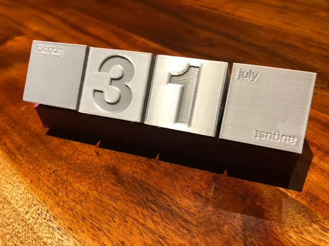 Perpetual Cube Calendar