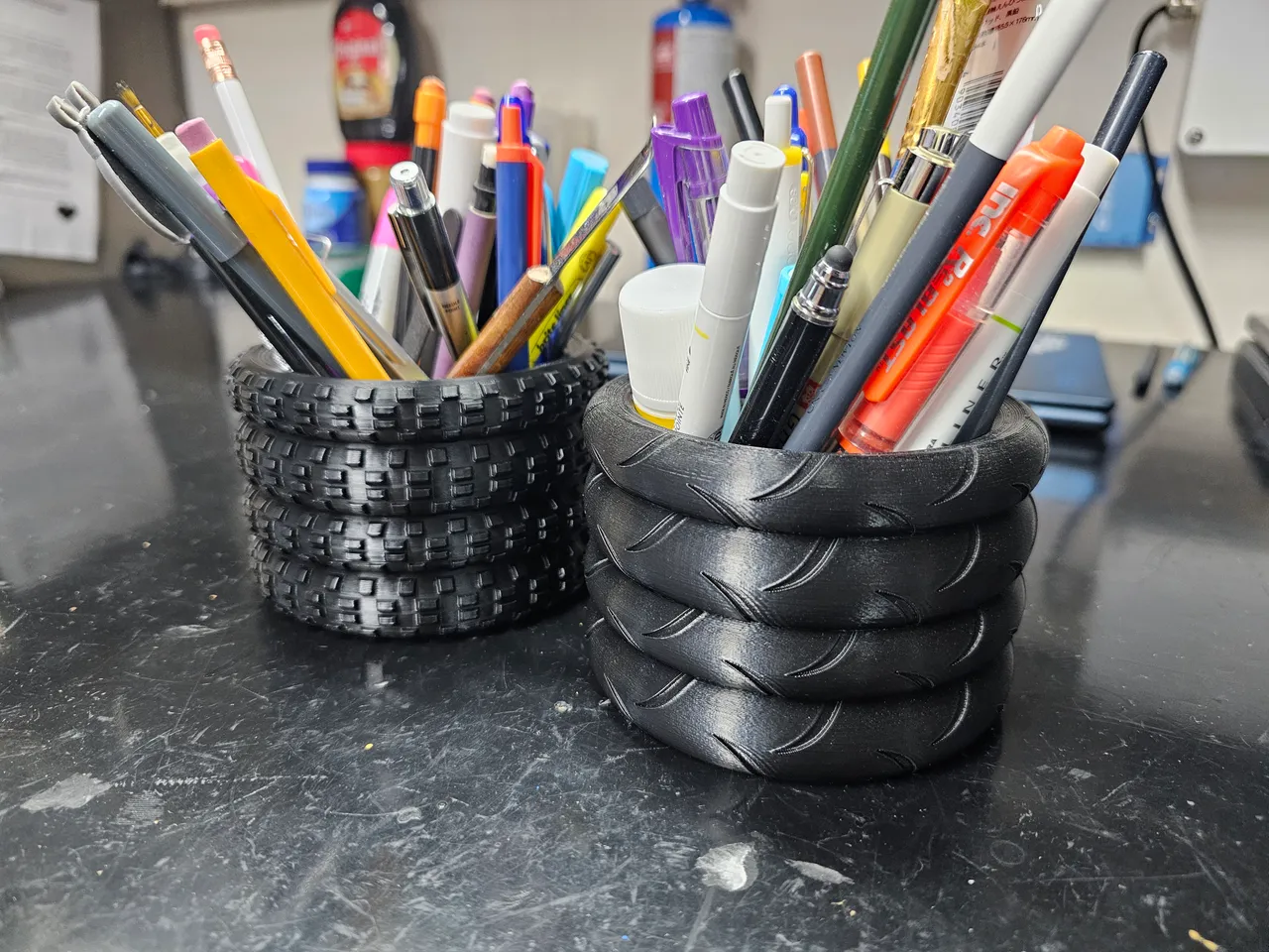 Motorcycle Tire Pencil Holder by Kirk Makes Things, Download free STL  model