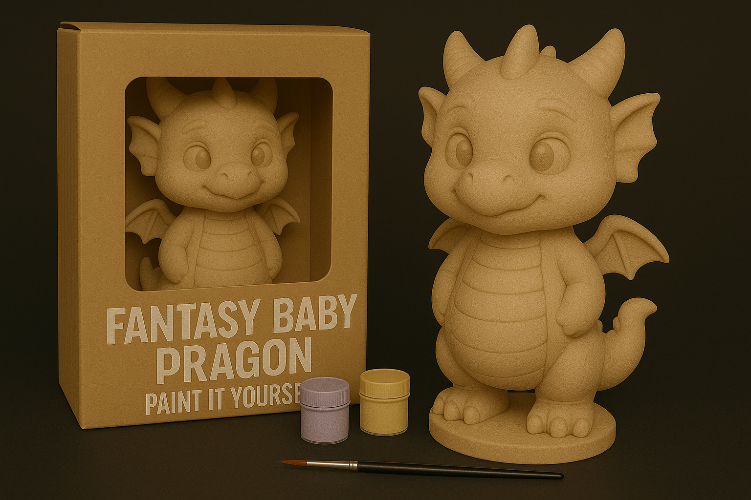 Fantasy Baby Dragon – Paint-It-Yourself