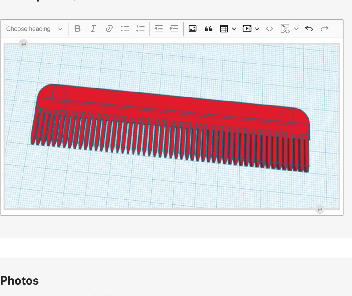 Basic comb (works great) by LargeMollusk91_3D | Download free STL model ...