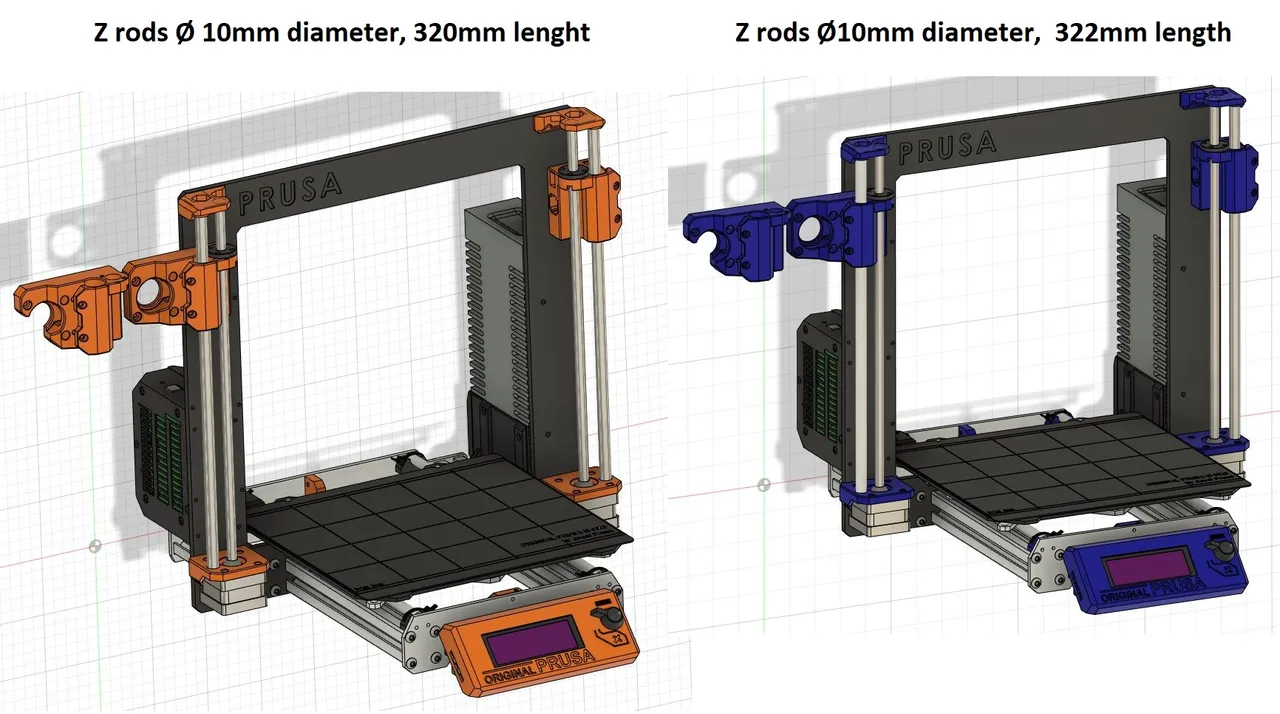 Prusa MK3/MK3s/MK3S+ with Z rods Ø10mm X lineal rail by Anubis_3D