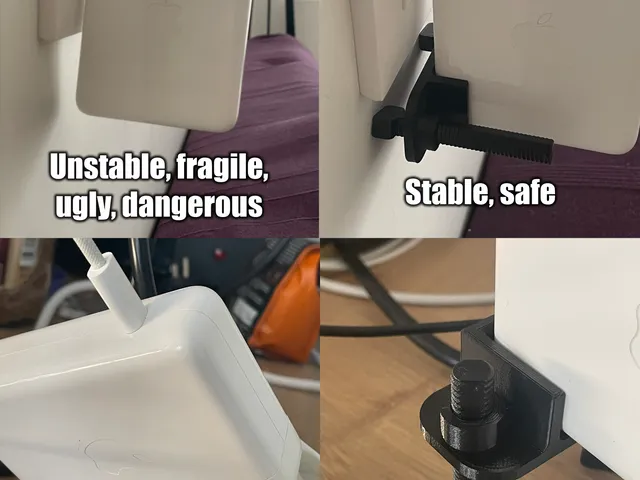 Macbook adjustable power brick support