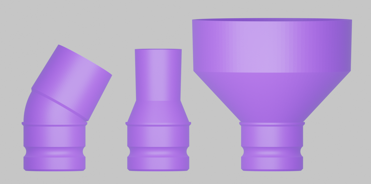 CAMLOCK adapters and nozzles by Max Download free STL model