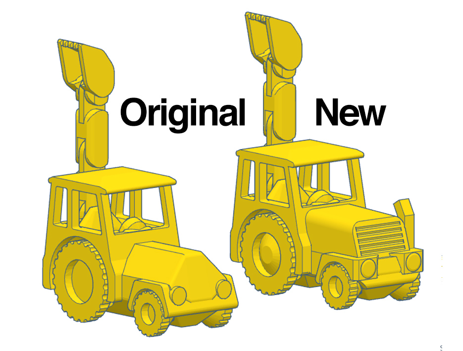 Flexi excavator (printed in one piece without supports)