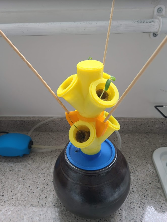 Micro Hydroponics Bubble Pump in Jar/Pot