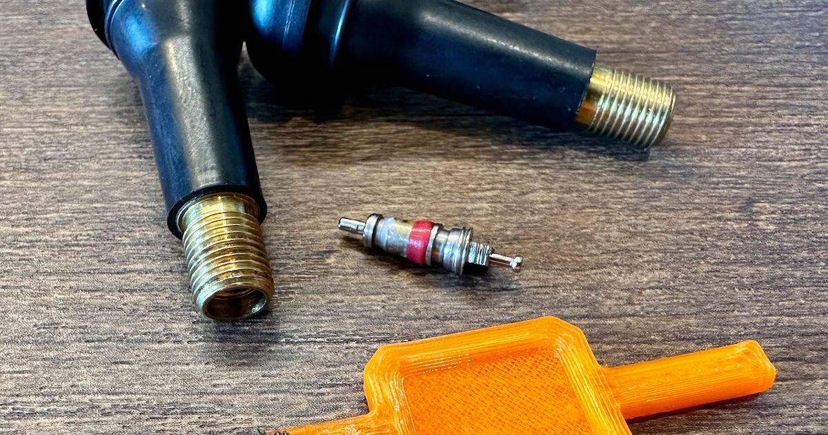 Schrader Valve Core Removal Tool by Marimo Labs Download free STL model