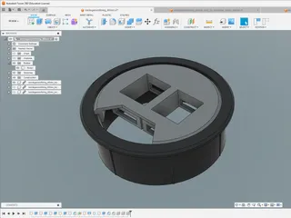 Desktop cable grommet for 60mm hole