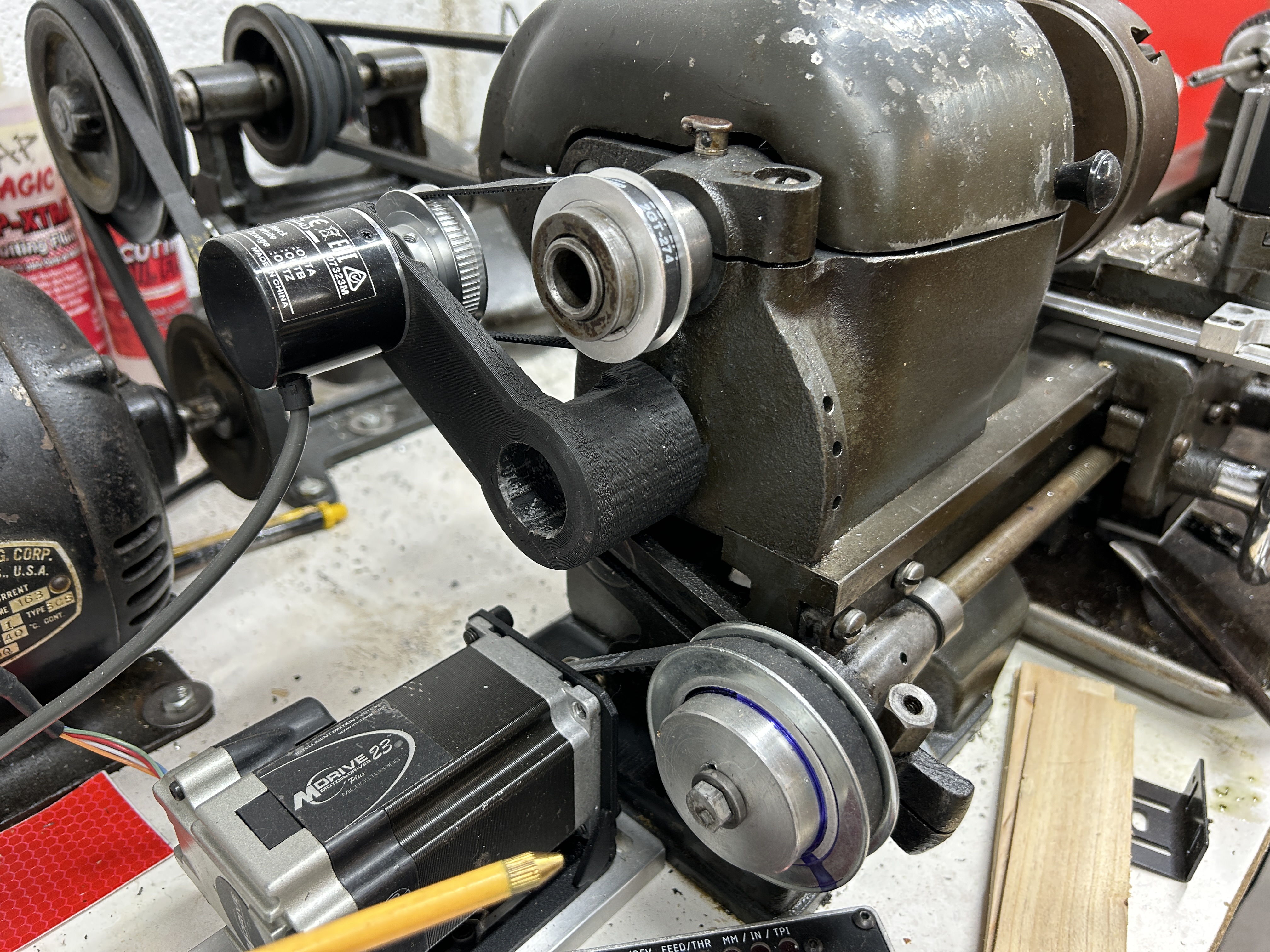 Omron decoder bracket for Atlas 6" lathe