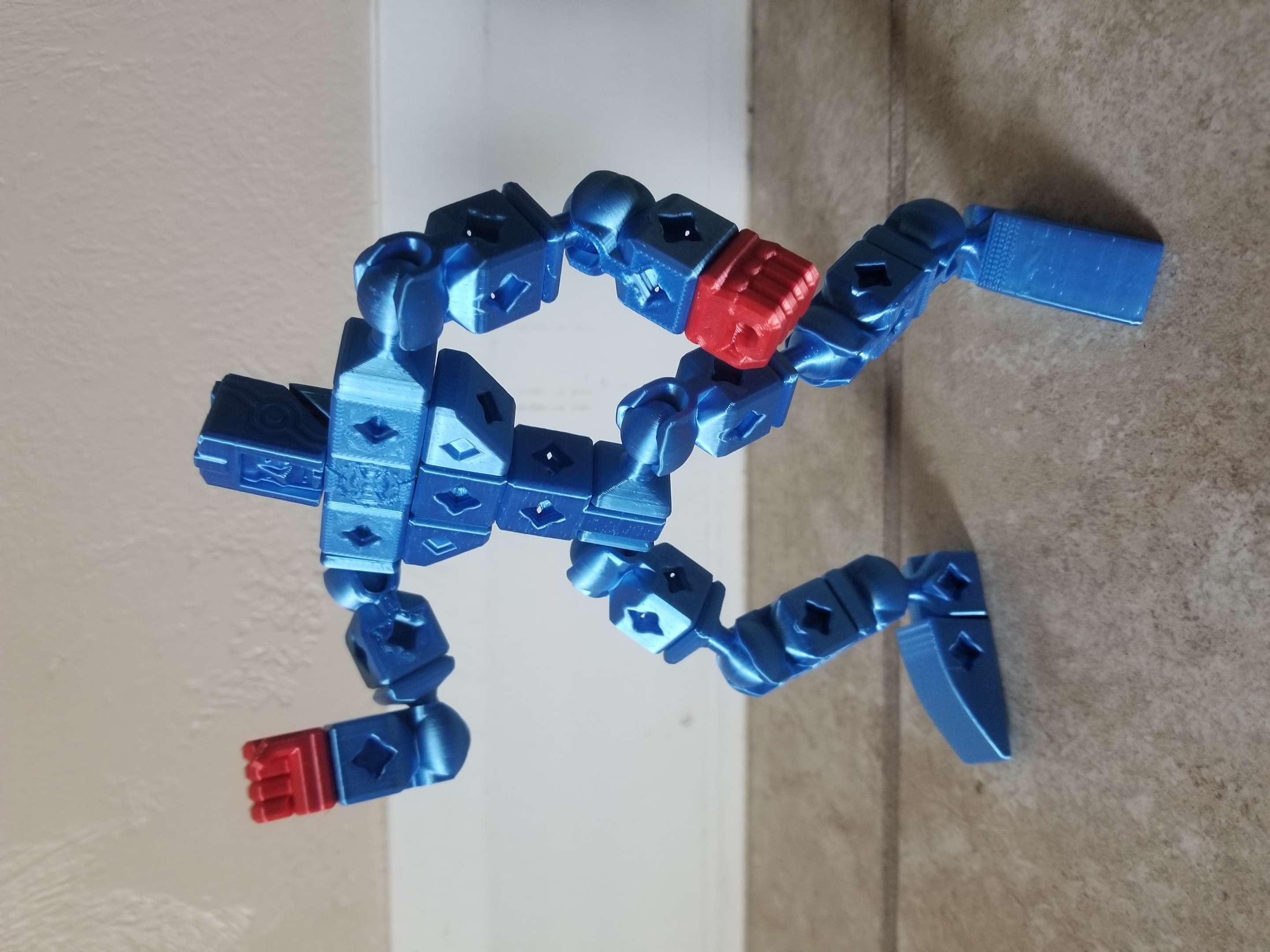 PrintABlok:Battlemecha Frame with basic pilot articulated kitbash model