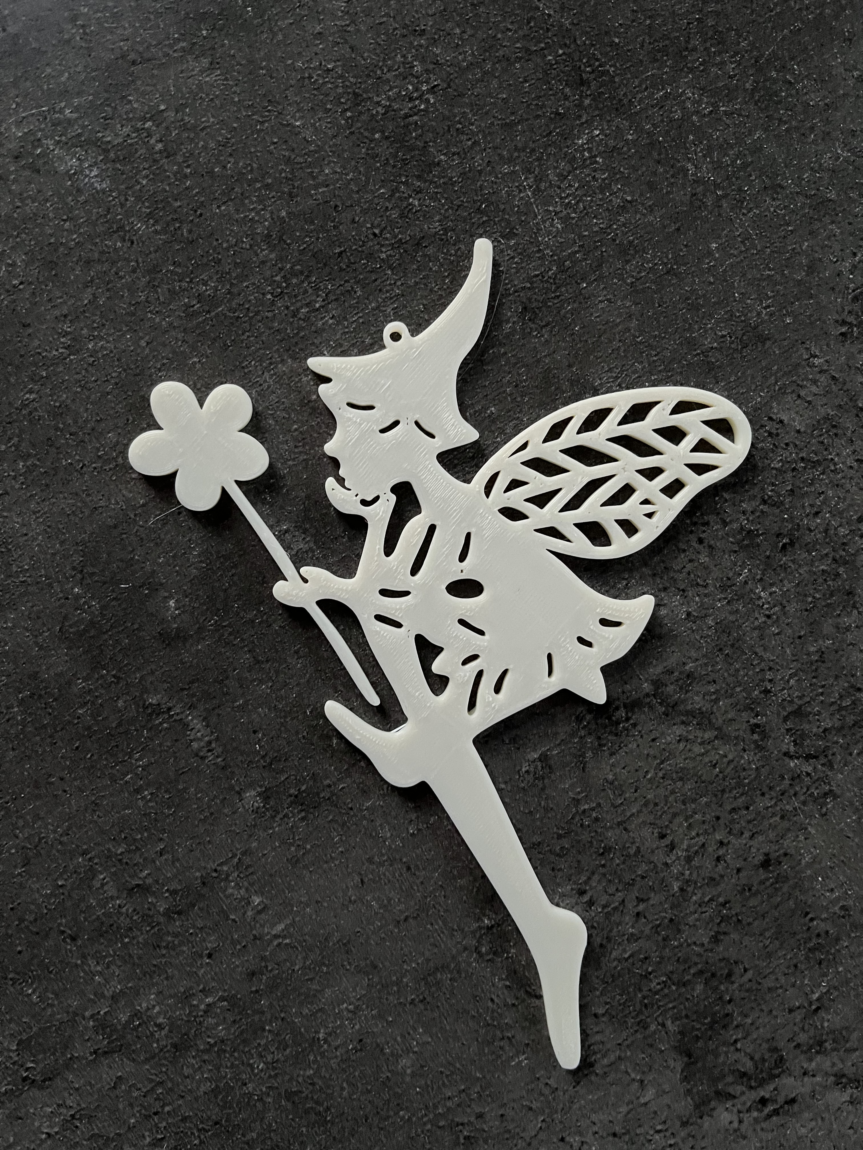 Fairy with flower masculine ; männliche Fee mit Blume