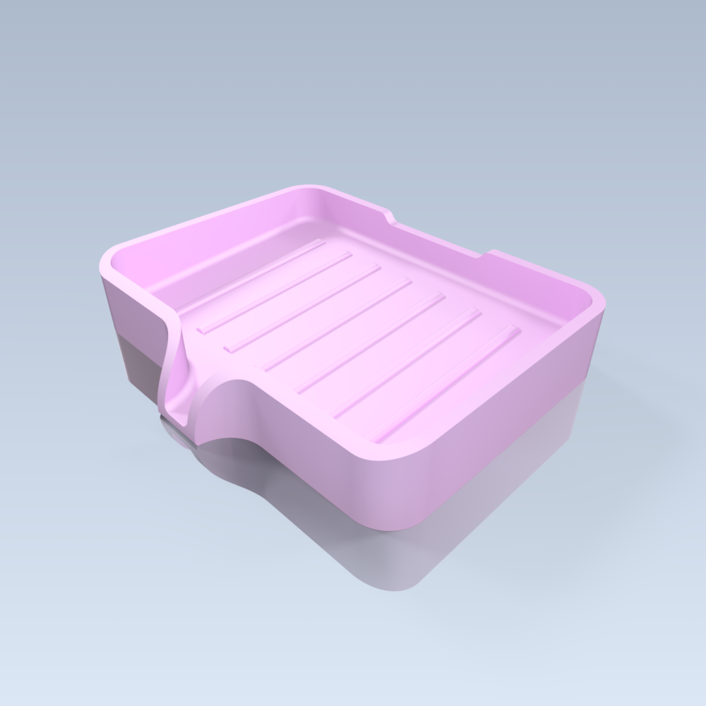 Soap & Sponge Holder with Drainage 3D model