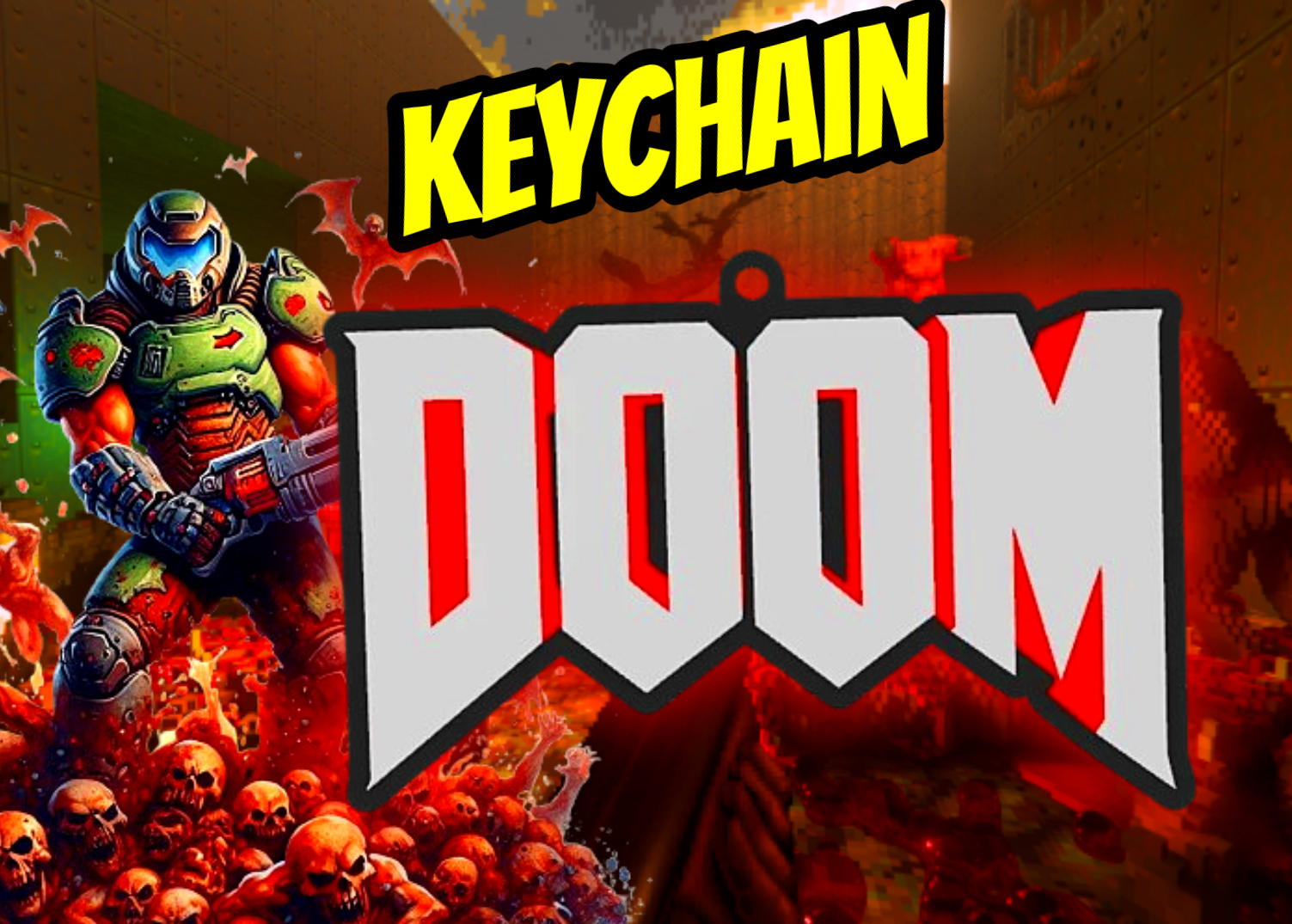 DOOM keychain / llavero