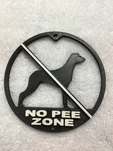 no pee zone sign for my mailbox post