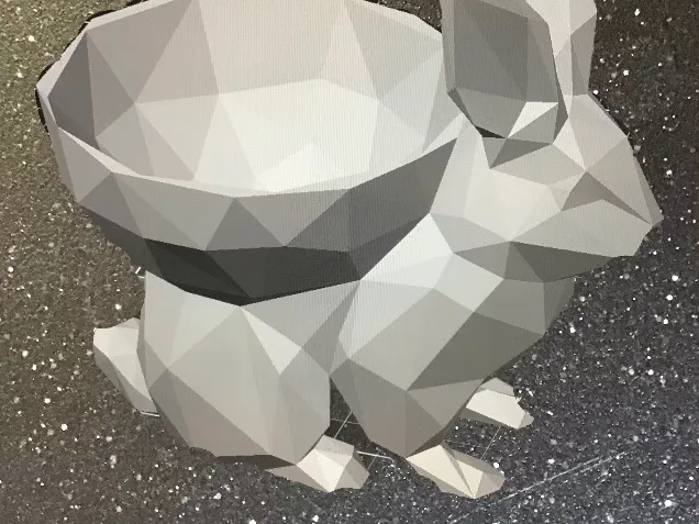 low poly bunny bowl