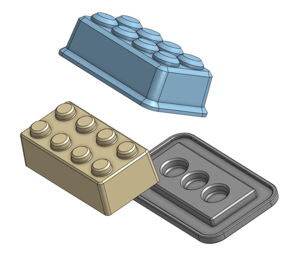 Sandmold for STACKABLE studded Sandbricks by Alex and Tonic