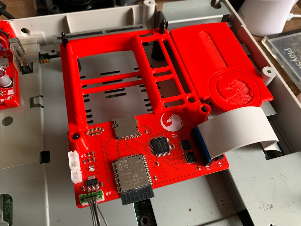Sega Saturn Fenrir / MODE 3D Printed Mount SD Extender Tray