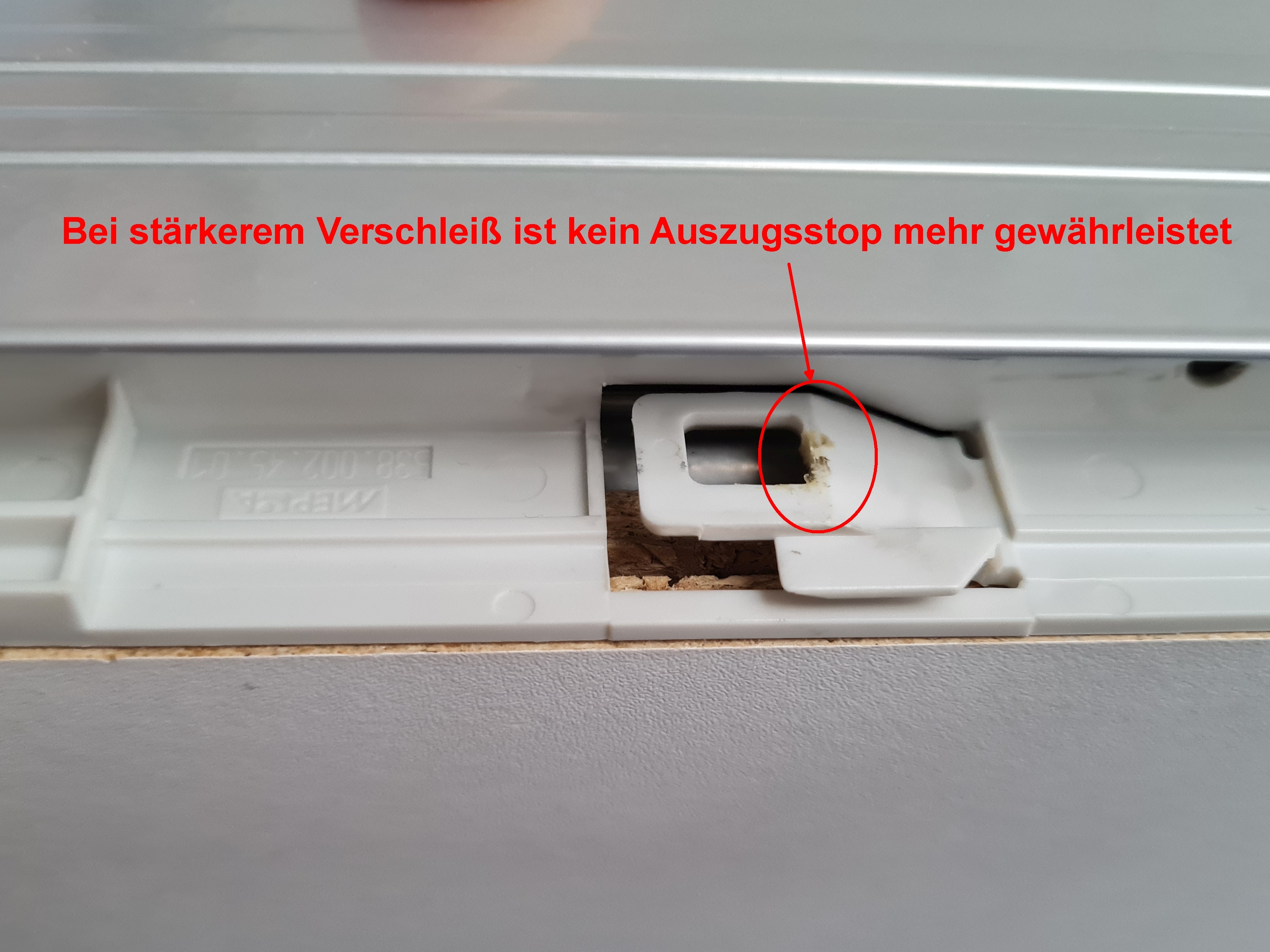 MEPLA 538.002.45.01 - Ersatz für Kunststoffschiene-Halterung