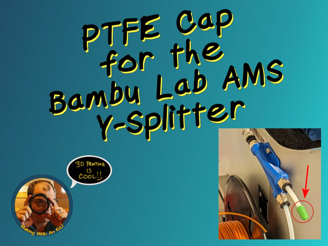 PTFE Cap for Bambu Lab AMS Y-Splitter by Ed Johnson | Download