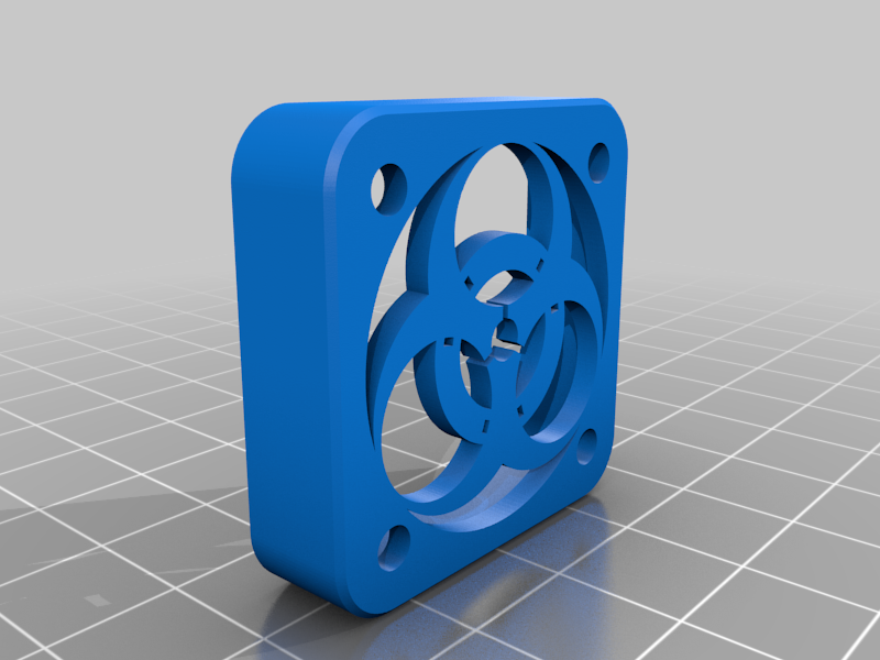 Biohazard Fan Grill Cover by Arudinne Download free STL model