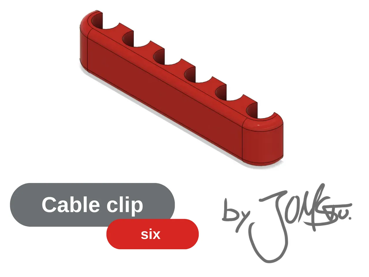Cable Clip by Jomstu | Download free STL model | Printables.com
