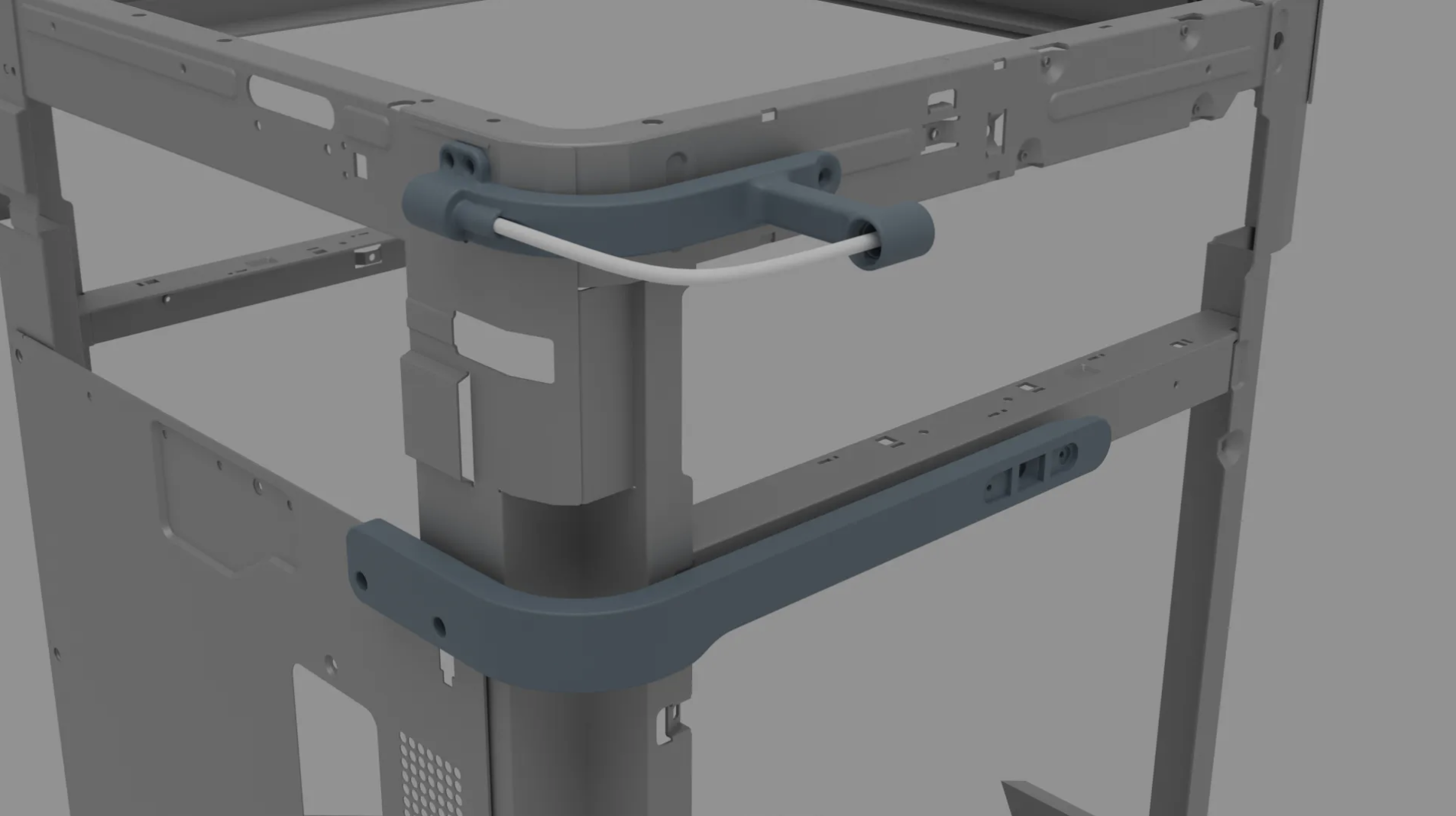 P1P Side-Mount Spool Holder & PTFE Guide 3D model thumbnail