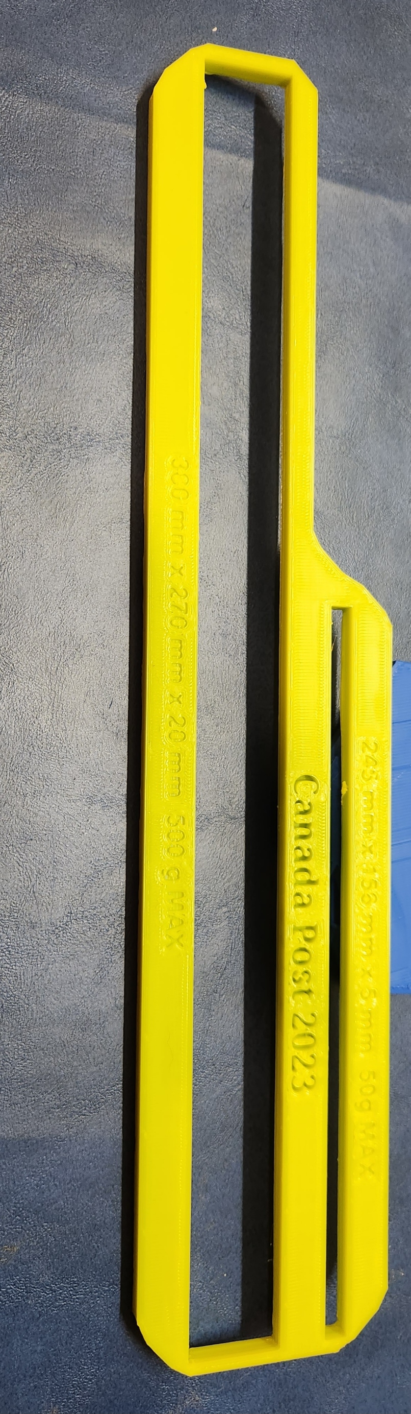 Canada Post Lettermail Measuring Slot for 220mm bed