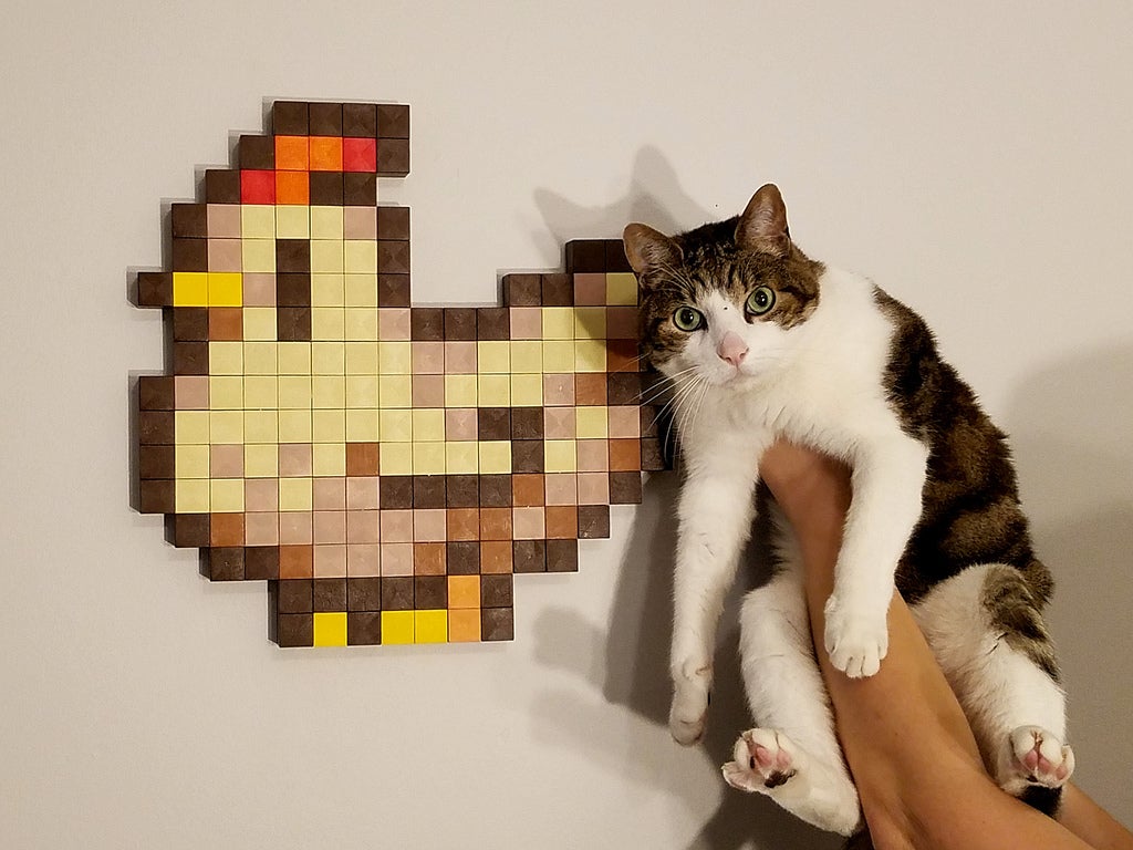 3D Penny-Powered Pixel Art Blocks - Video Game Art