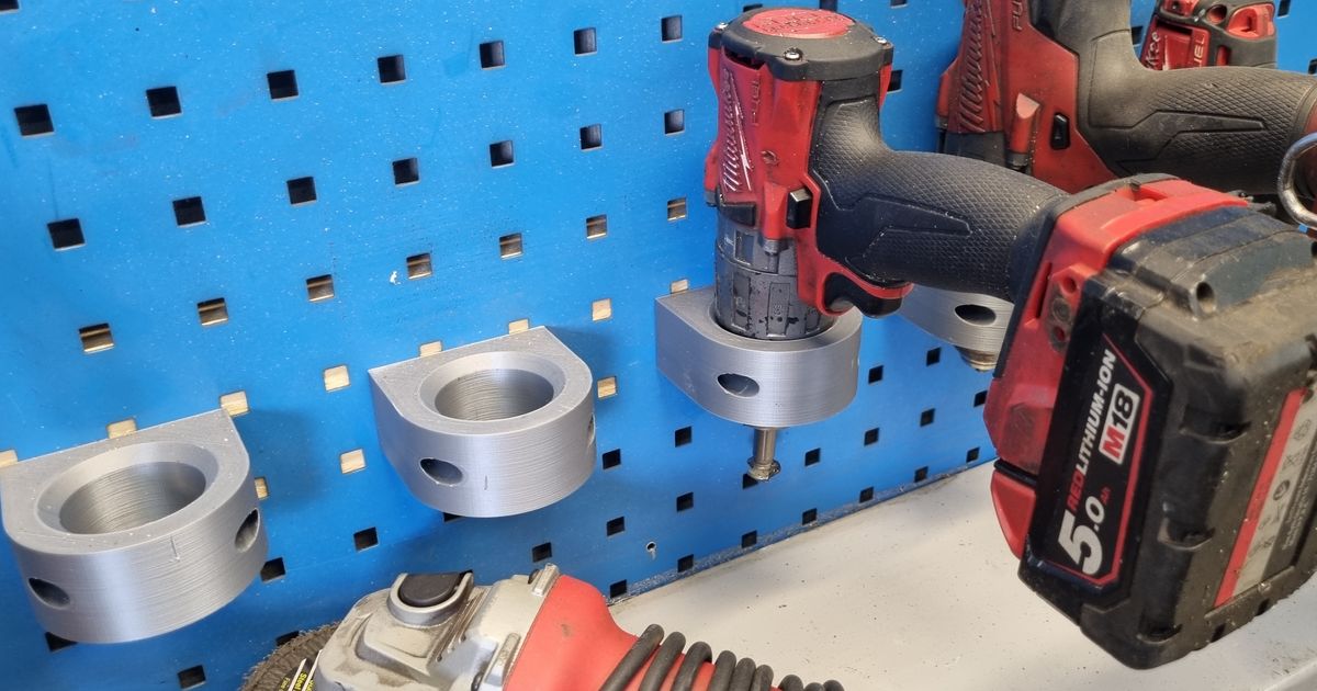 Universal drill wall mount by lahn92 Download free STL model