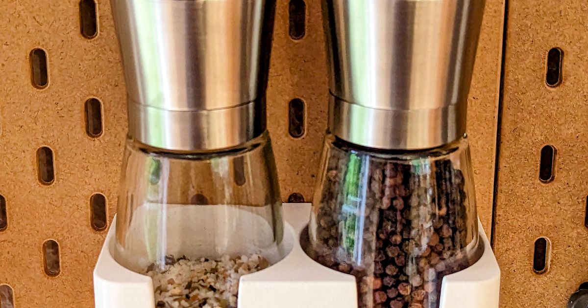 Skadis Salt and Pepper Mill Holder by svenstaro Download free STL