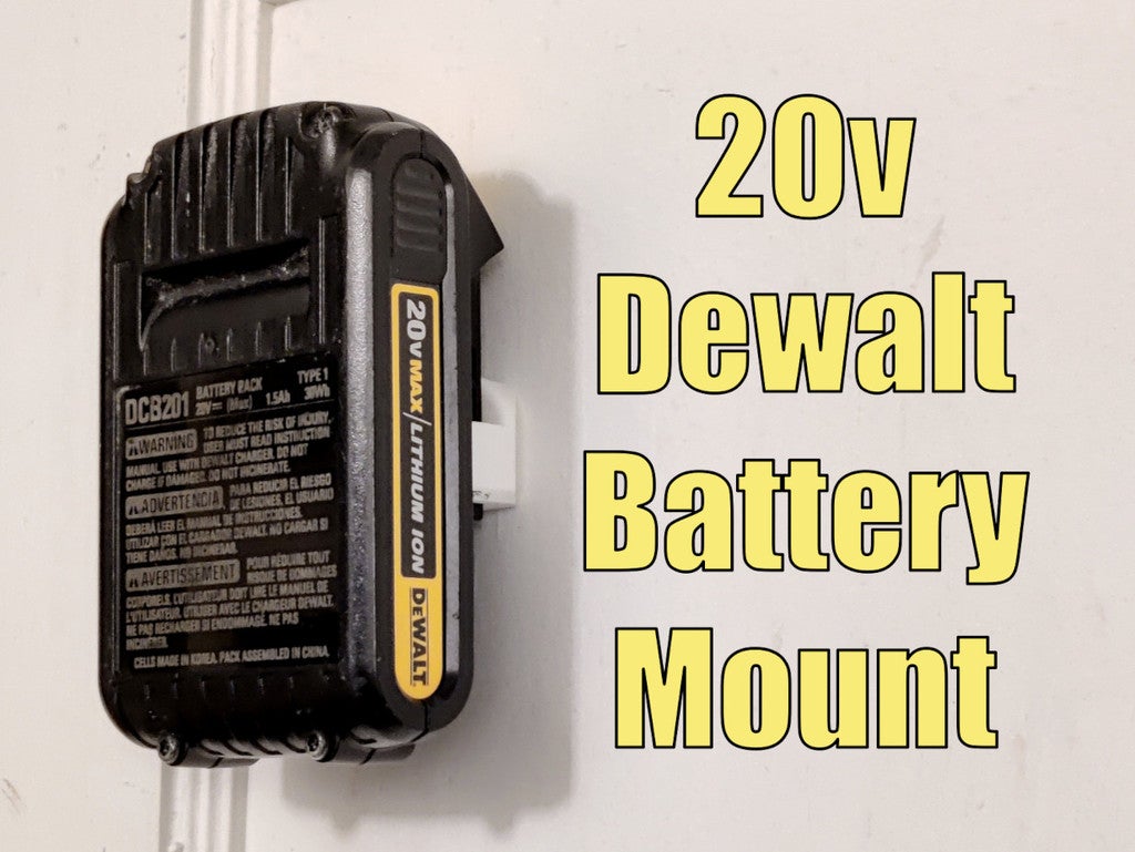 Dewalt 20v Battery Wall Mount / Holder - 20 Volt Lithium Ion