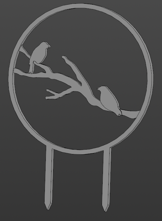 plant support, support for flowers with birds