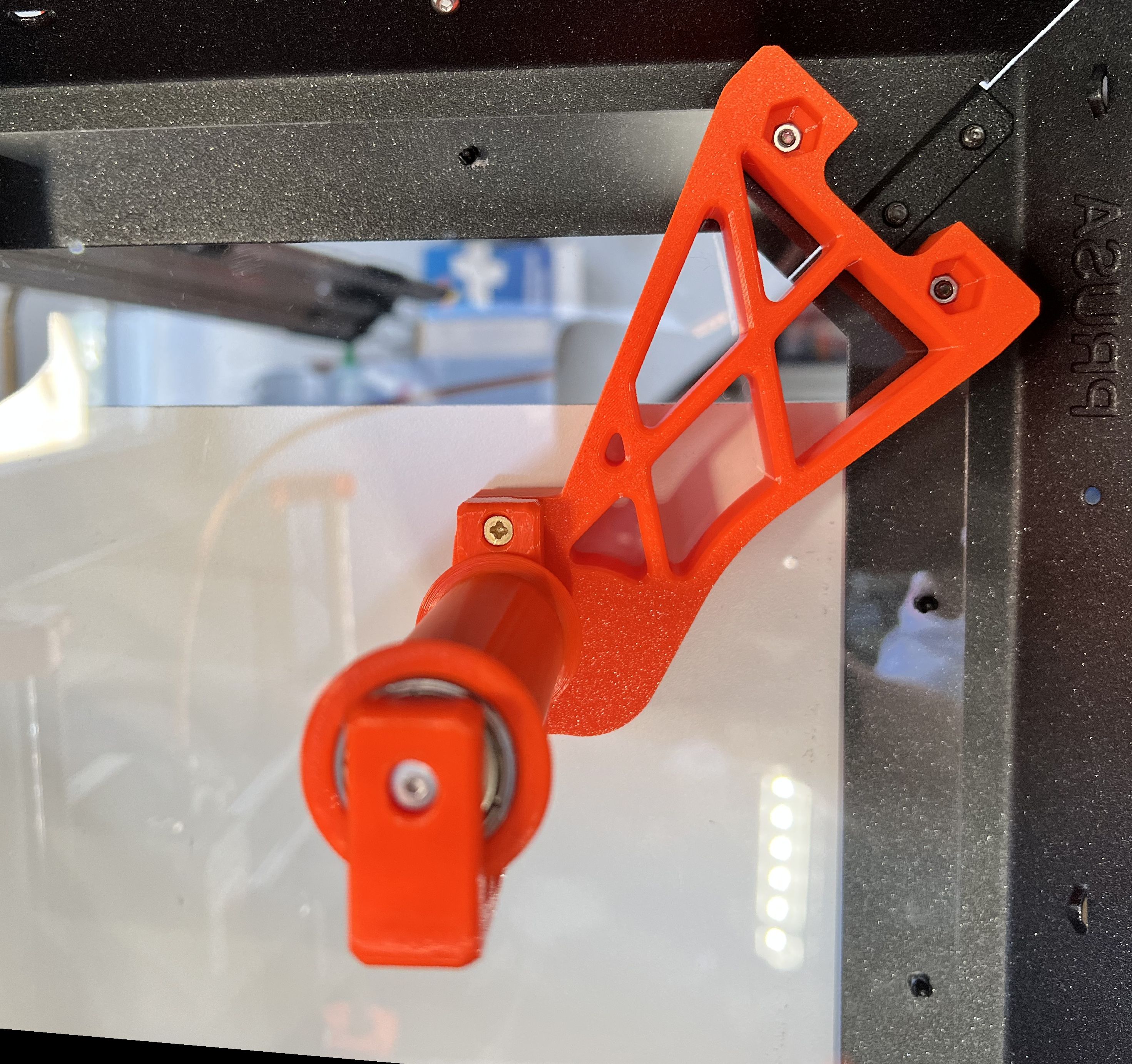 Adapter for Prusa enclosure and Voron roller spool holder