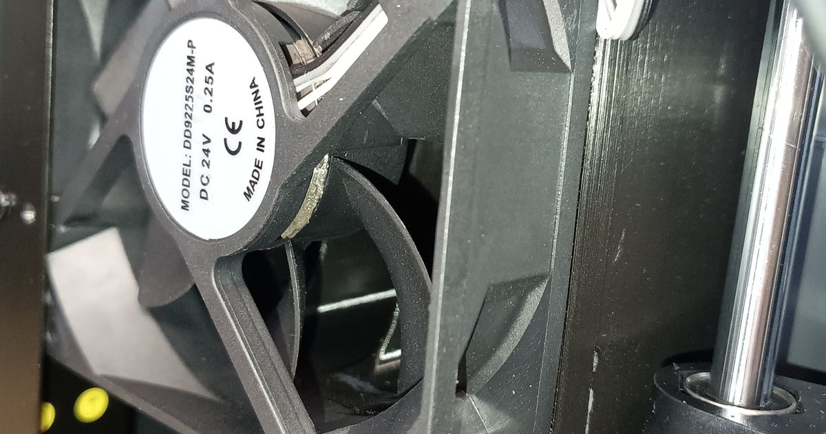 Chamber Fan Duct for Bambu Lab P1P / P1S in 2 parts 2 reduce support