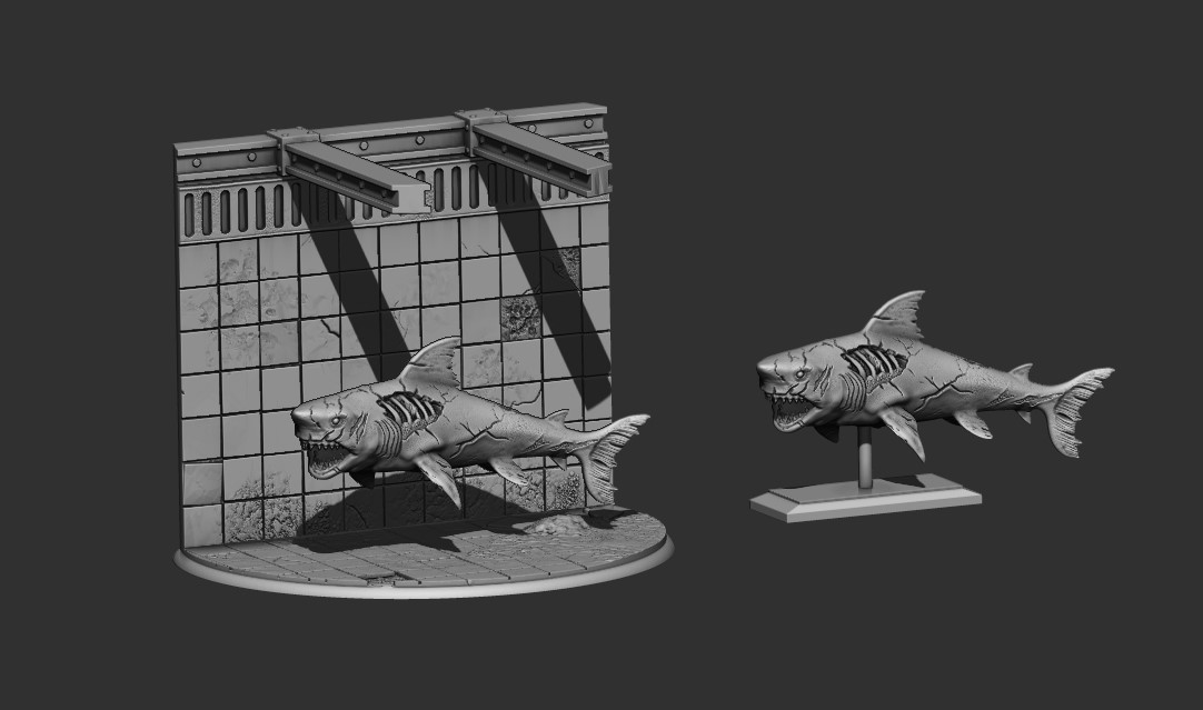 Zombie shark diorama by Wekster | Printables Store