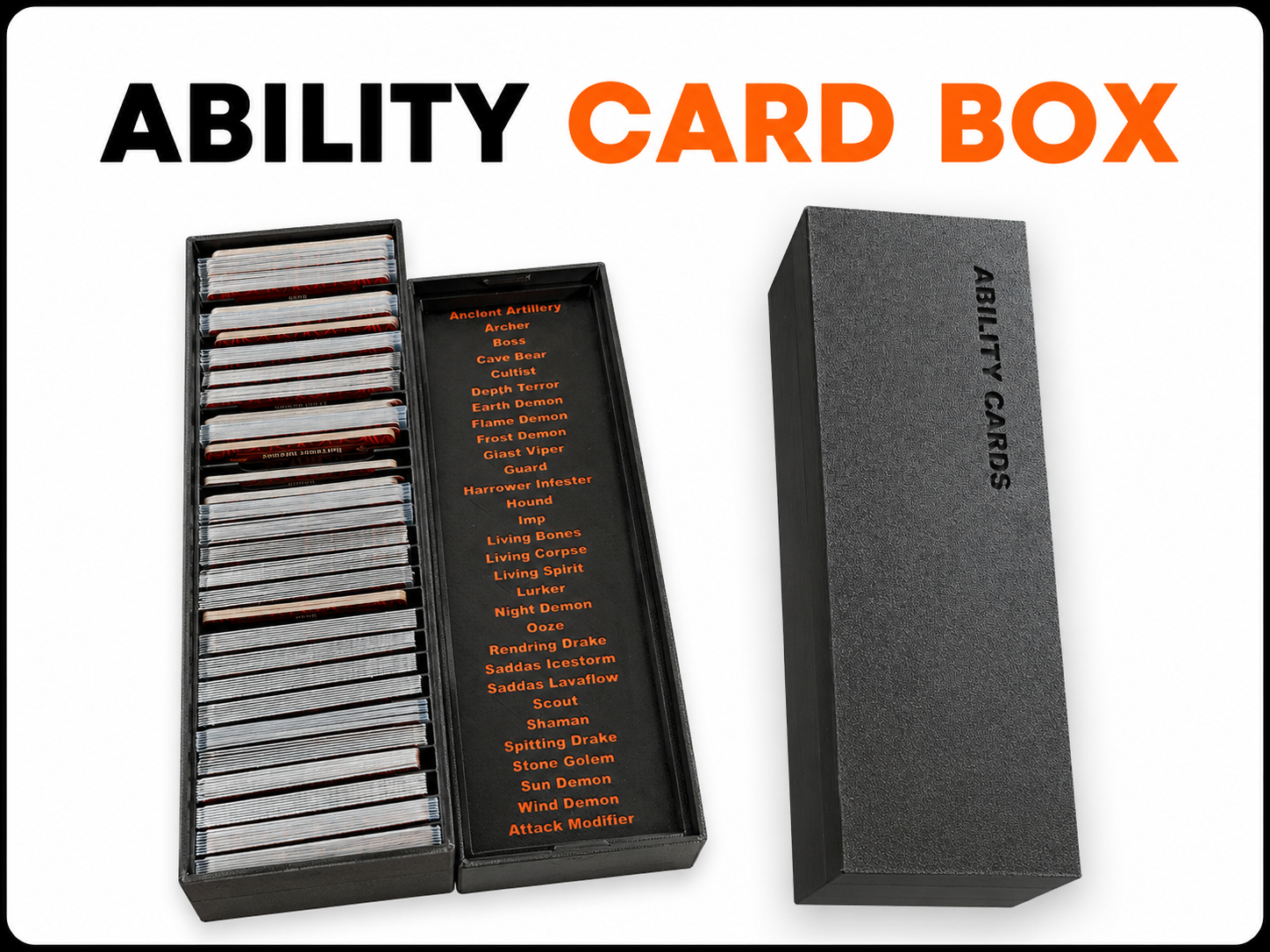 Gloomhaven Monster Ability Card box Deck Holder