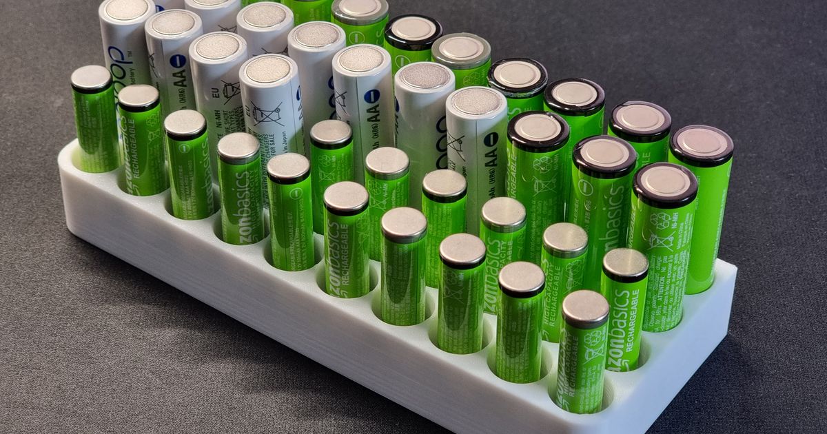 IKEA Skadis MultiCell AA/AAA Battery Organizer by Alexander Uhl Download free STL model