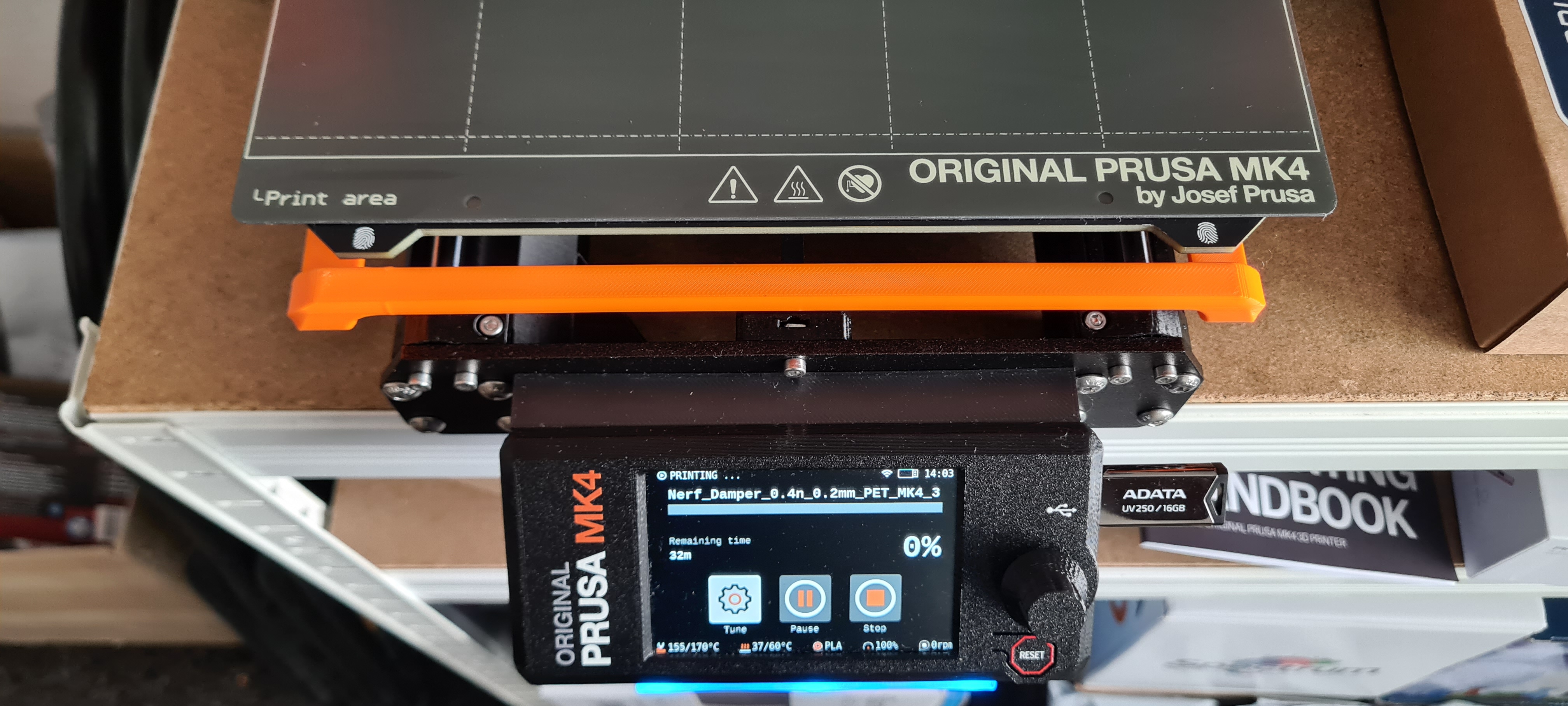 Prusa MK4, 4S (3.5.....) bed handle