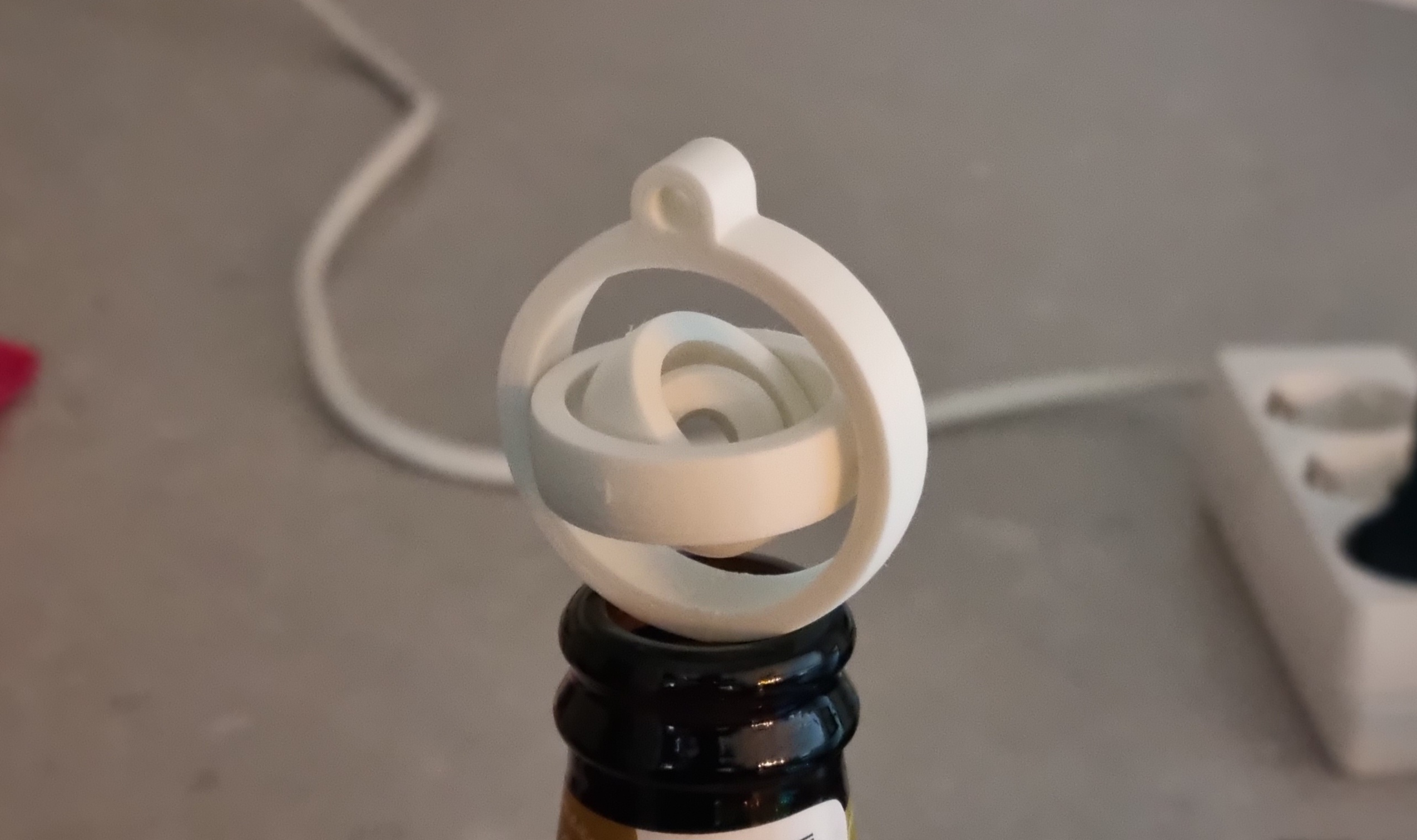 Print in Place Gyroscope Fidget toy (keychain) by THop3D Download