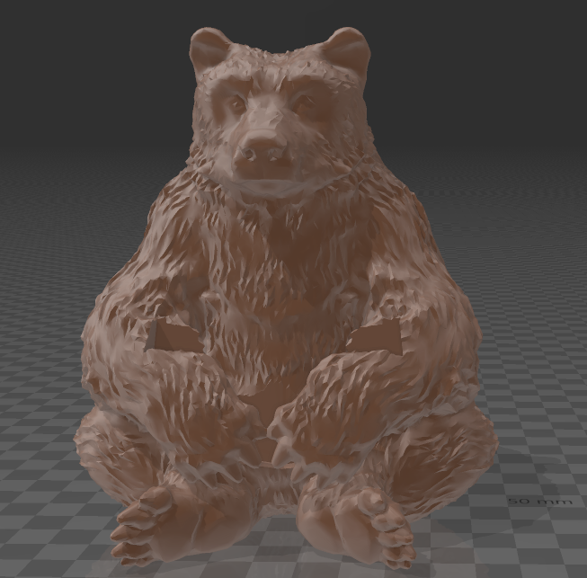 sitting challenge coin bear