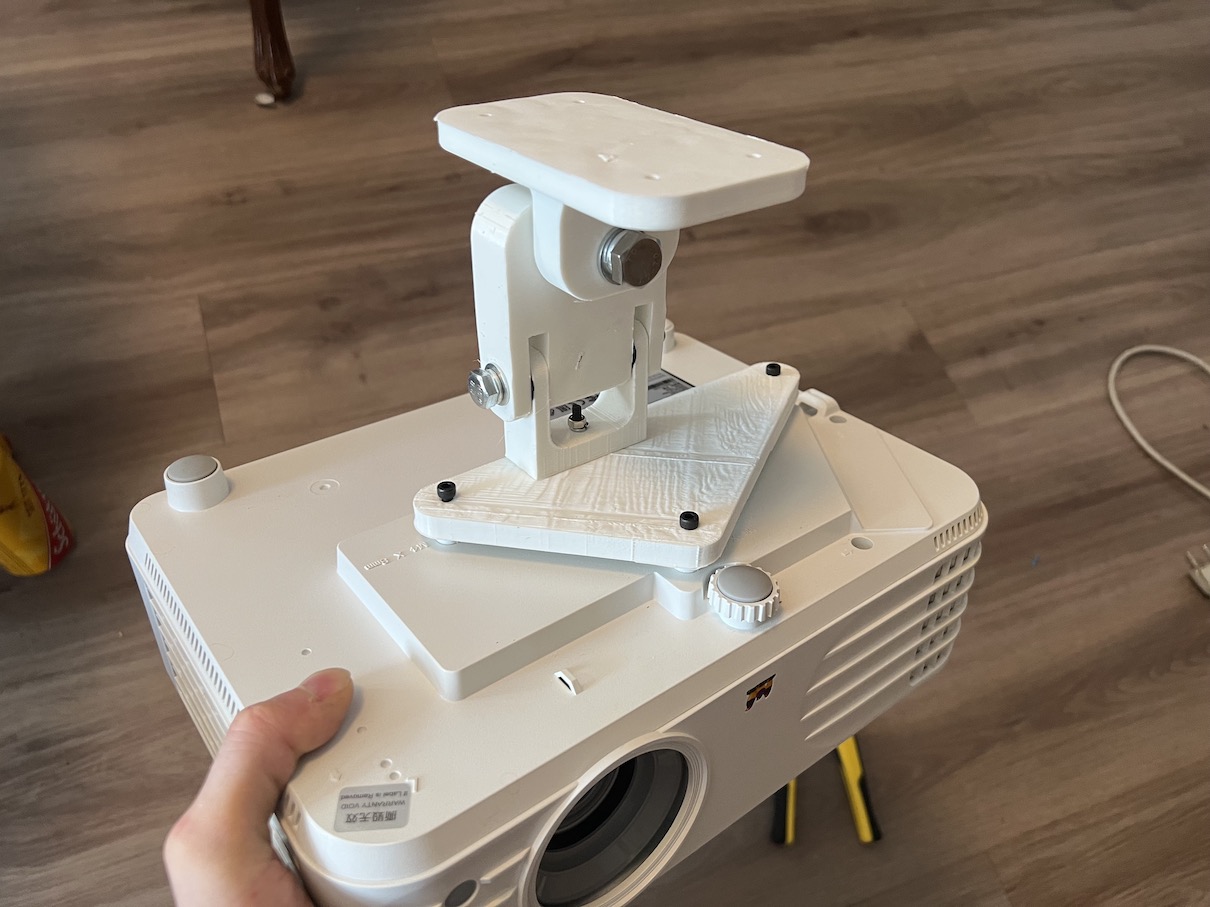 Ceiling projector/beamer mount with Viewsonic PX701HD) by PiotrC Download free STL