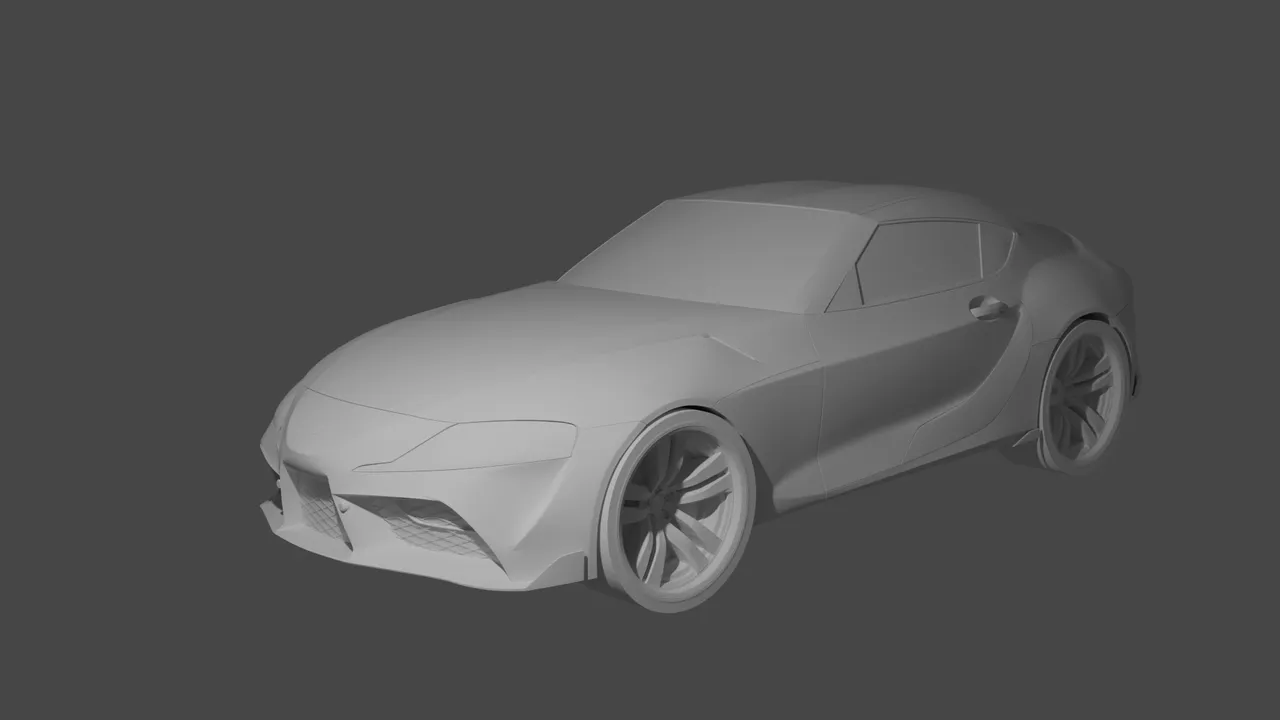 Toyota Supra A90 Easy Printable by Manifold3D Download free STL