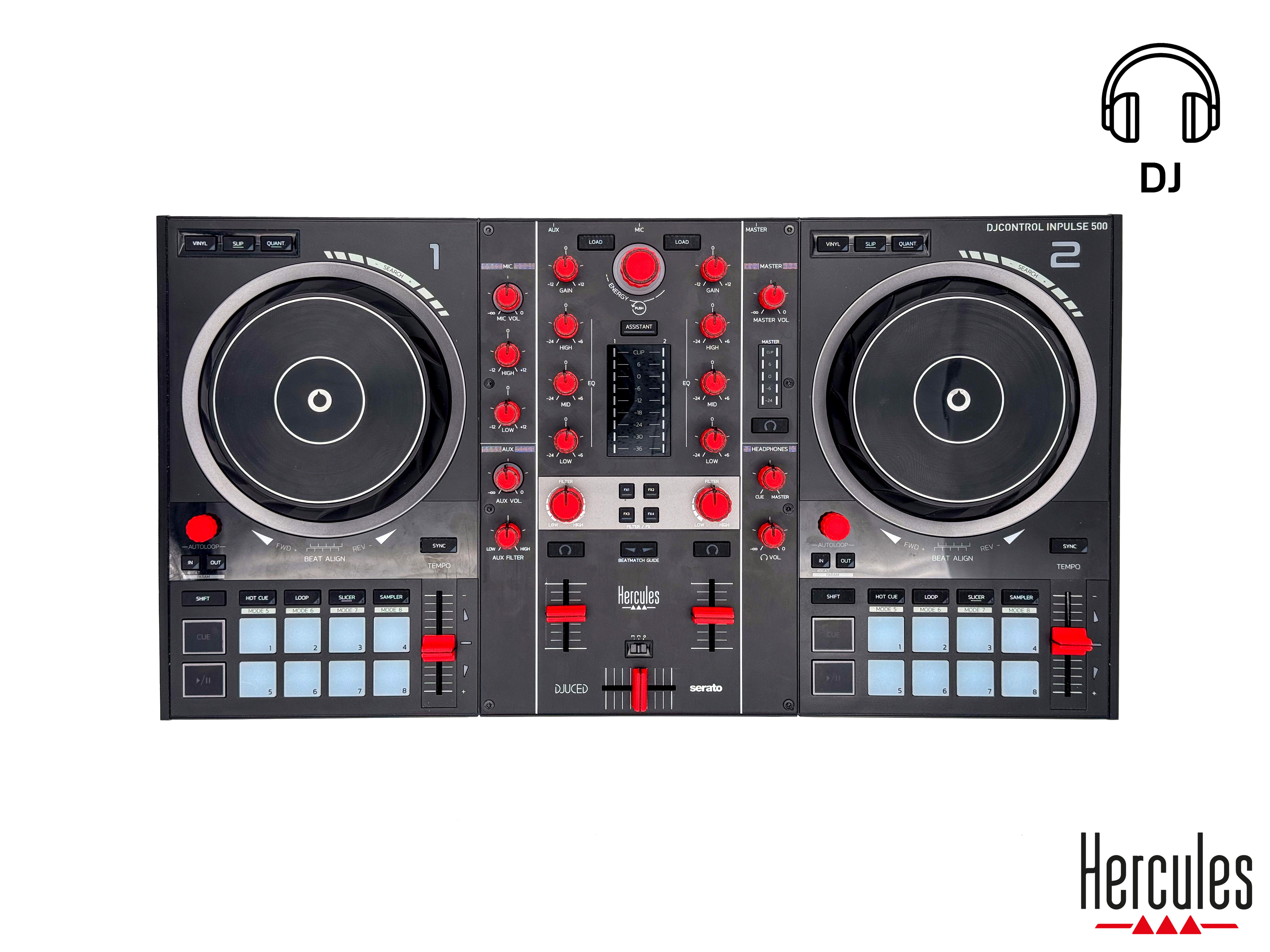 DJControl Inpulse 500 Knobs, Faders and Encoders