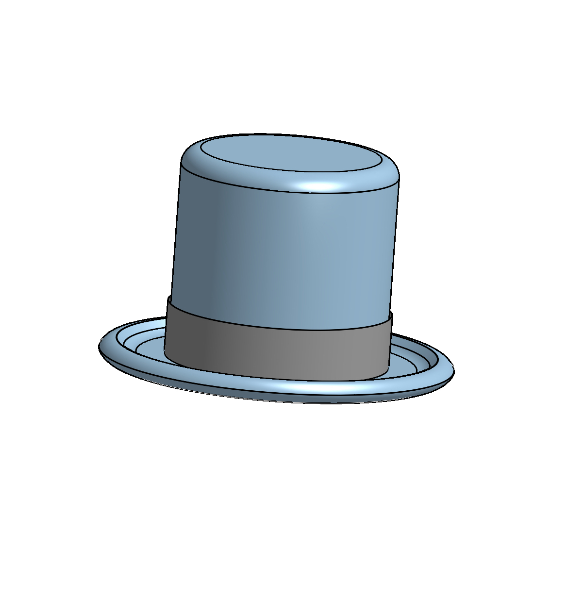 Tiny top hat by Electro Zap Download free STL model