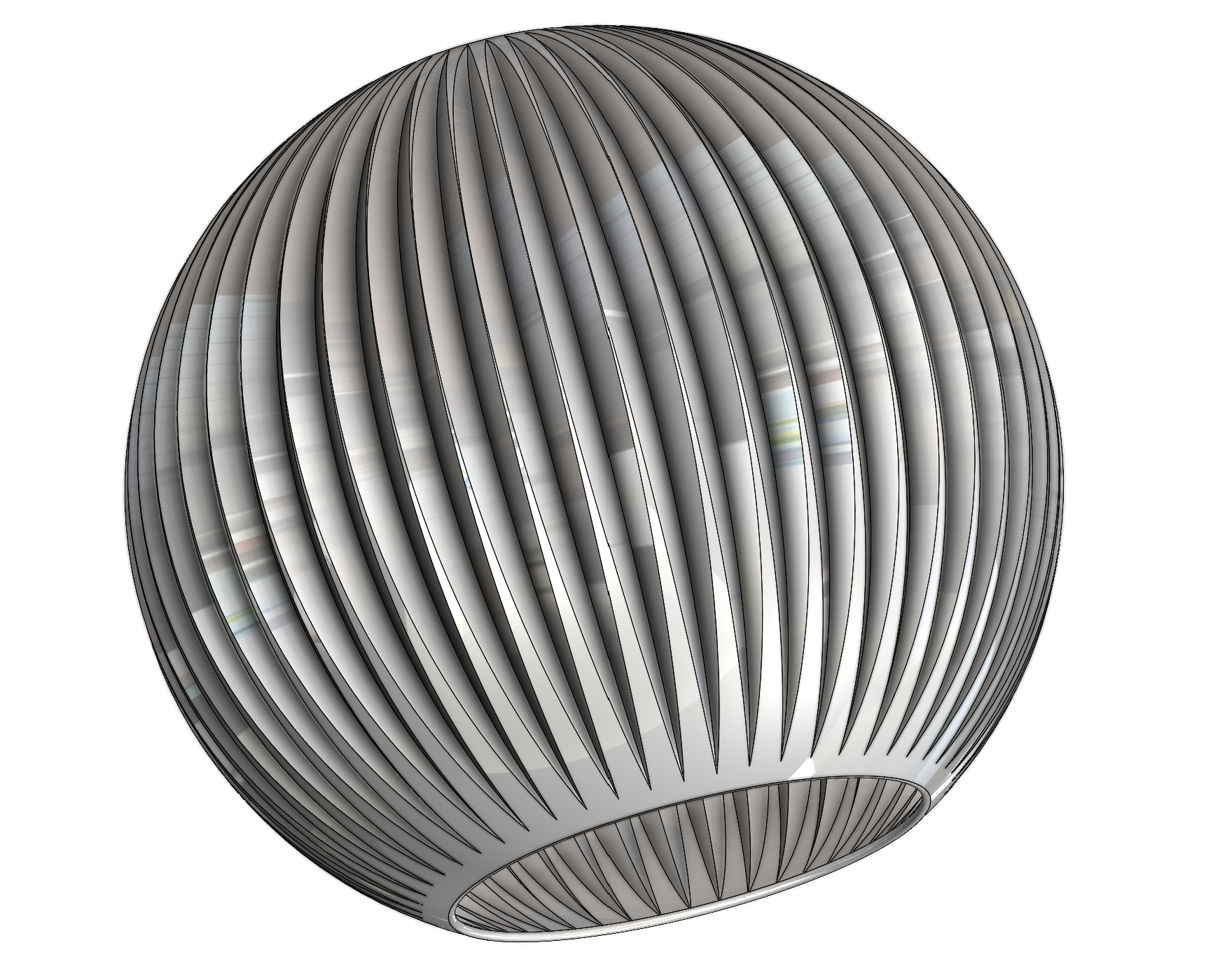 Globe shade for floor lamp, 9.5" OD x 8.5" tall x 1.675" neck opening