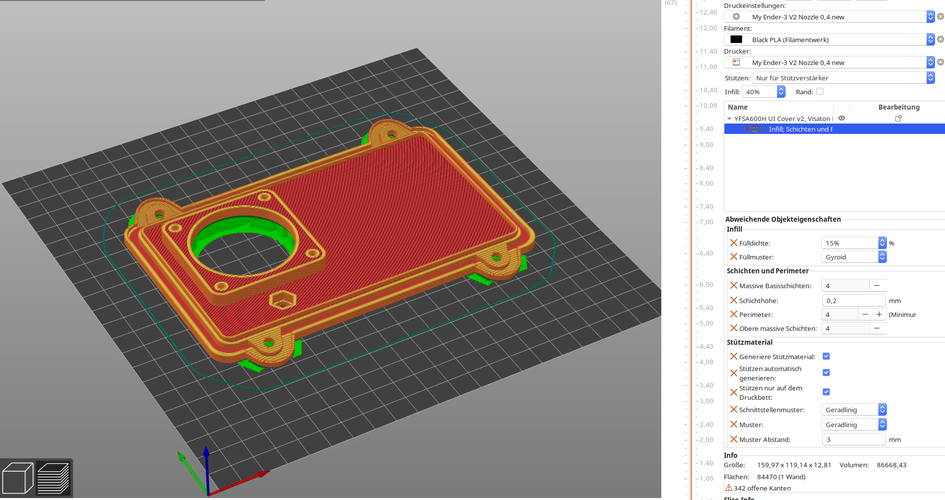 Ui Plate OpenMower Cover UI plate for YardForce SA600H and similar by Apehaenger ...