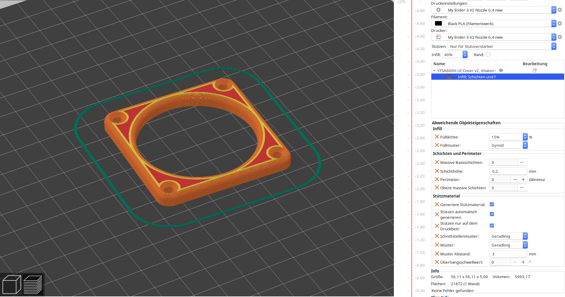Ui Plate OpenMower Cover UI plate for YardForce SA600H and similar by Apehaenger ...