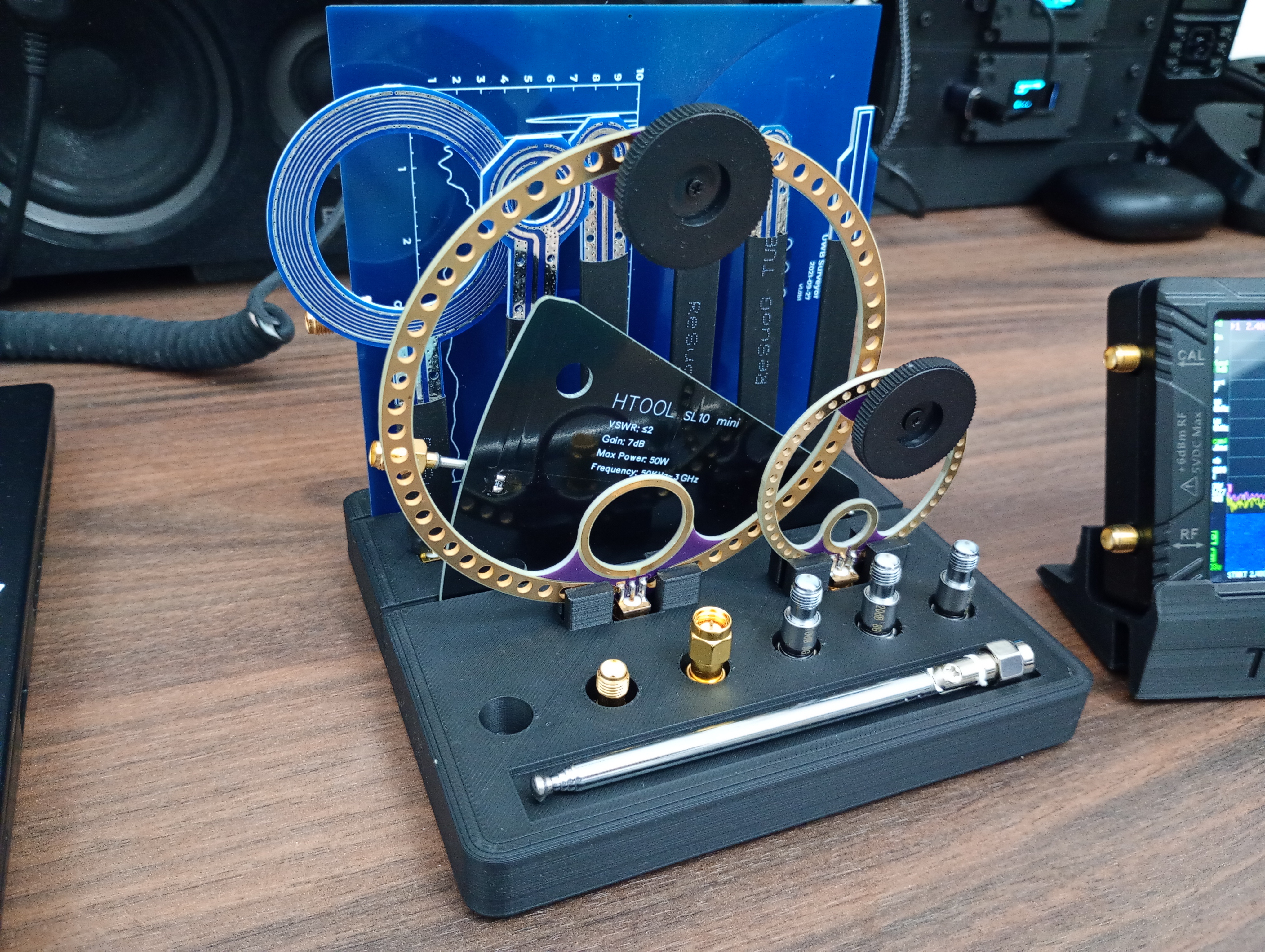 EMF/EMI Antenna/Probe/Adaptor/Attenuator Holder (for example for TinySA)